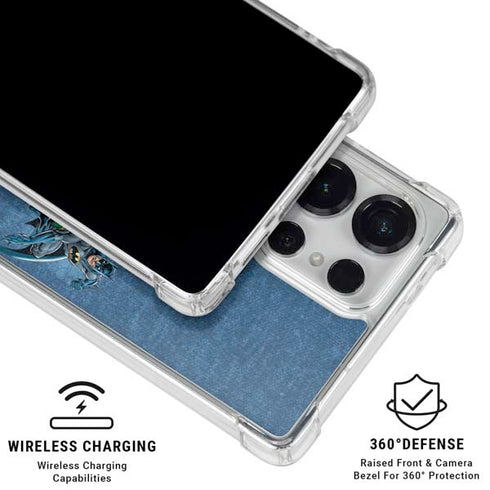 Justice League Action Pose Charcaters Galaxy S25 Ultra Clear Case